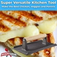 thumbnail image 5 of Avant Grub Pre-Seasoned Cast Iron Grill Weight/Bacon & Sandwich Press, 1 Pack, 5 of 7