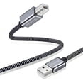 thumbnail image 1 of ccwonima Printer Cable 3ft,USB 2.0 Type A Male to B Male Braid Cables Scanner Cord High Speed USB Printer Cable Compatible with HP,Canon, Dell,Lexmark, Xerox, Samsung and More, 1 of 1