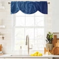 thumbnail image 4 of Tie Up Valances for Windows, Blue Helix Stripes Adjustable Valance Curtains Window Treatment for Living Room, Modern Minimalism Abstract Line Art Rod Pocket Kitchen Curtains & Drapes 42x12 Inch, 4 of 9