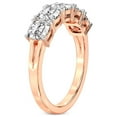 thumbnail image 4 of IGI Certified Cushion Shape Lab Grown Diamond Anniversary Band Ring For Women | 5 Stone 4 CT TW 14K Rose Gold | FG-VS Quality Marion Friendly Diamonds Band Ring, 4 of 6