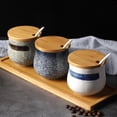 thumbnail image 2 of Japanese Sugar Bowl With Lid, Retro Ceramic Storage Jar,200ml(7oz) Small Sugar Pot, Sugar Container Spice Jar, For Coffee Bar, Restaurant, Home-e-200ml 7oz, 2 of 7