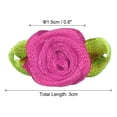 thumbnail image 2 of Uxcell 15mm Tiny Satin Ribbon Rose Fabric Flowers Embellishments Rosettes Applique Rose Red 200 Pcs, 2 of 6