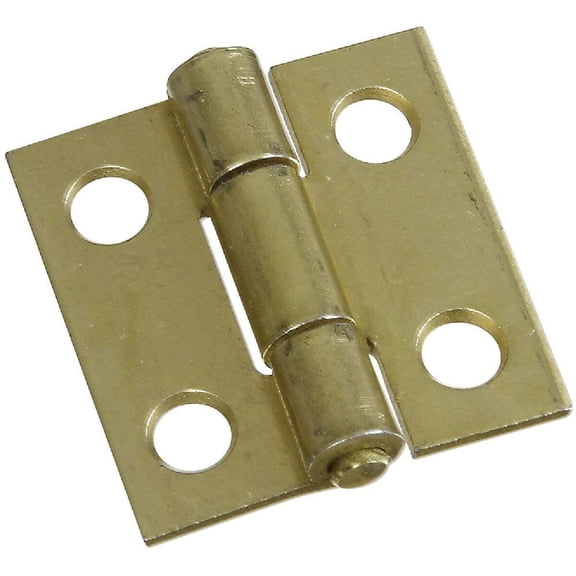 National Hardware - V518 1" Hinge NRP 2/pk - Polished Brass