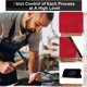 thumbnail image 5 of Compatible with Xiaomi Redmi Note 13 Pro 5G Leather Case Triangle Splicing Wallet Stand Shockproof Mobile Phone Protective Case Red, 5 of 5