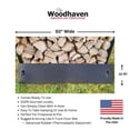 thumbnail image 3 of Woodhaven Waterproof Firewood Log Carrier - Made In USA - Great For Moving Firewood To Fireplaces And Firepits - Heavy Duty Black Rubber Material - Log Holder Carrier, 3 of 5
