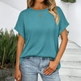 thumbnail image 2 of SUNBS Women's Oversized Tops Business Casual Short Sleeve T-Shirt Summer Blouses, 2 of 7