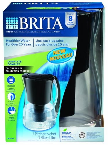 Brita Marina Pitcher - Black