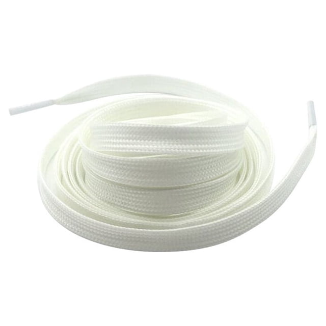 1 Paire de Lacets pour Espadrilles Blancs Plats à Embout Plastique pour Athlètes