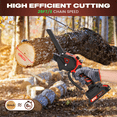 thumbnail image 5 of GPED Mini Chainsaw Cordless 6 & 8 Inch with 2 Battery, Oiler System Mini Power Chain Saw, Handheld Chain Saw With Security Lock, Small Electric Chainsaws For Wood/Trees Cutting, Red, 5 of 7
