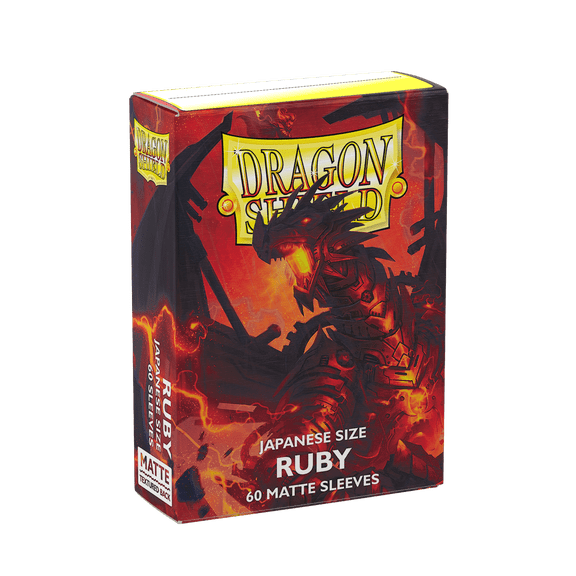 Dragon Shield, Japanese size TCG card sleeves, 60ct. Matte Sleeves - Ruby