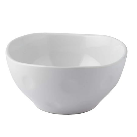 Is Stoneware Oven Safe Melange Stoneware 6-Piece Bowl Set | Irregular Shape Collection | Service for 6| Microwave, Dishwasher & Oven Safe | Bowl Set, White (6 Each) ()