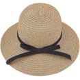 thumbnail image 1 of Eight Space Women's Summer Sun Beach Straw Hat, Floppy Foldable Airable Straw, 1 of 5