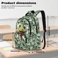 thumbnail image 7 of HUIACONG Green Dino School Backpack 17 Inch Complete 4-Piece Set, Includes Lunch Bag, Pencil Case & Bottle Sleeve, Heavy-Duty Zippers, for Ages 6-11, 7 of 7