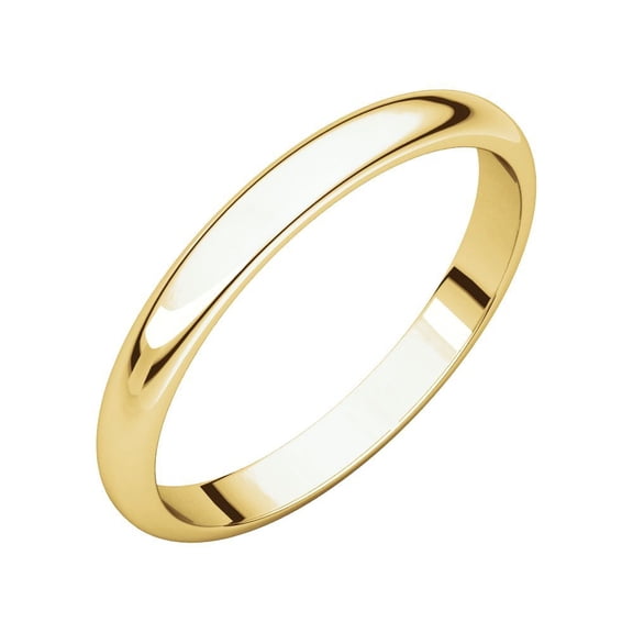 10k Yellow Gold 2.5mm Half Round Band Ring - 2.0 Grams - Size 8
