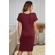 thumbnail image 1 of ABPHQTO Vestido tipo camiseta con diseño torcido de jersey Clear Skies en vino para mujer, 1 of 5