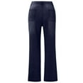 thumbnail image 2 of TrendOFT Womens Casual High Waisted Jeans Stretch Wide Leg Loose Denim Pants with Pockets Dark Blue S, 2 of 7