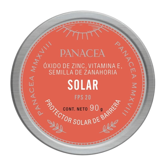 Protector SOLAR natural para todo el cuerpo que bloquea los rayos UVA y UVB con antioxidantes. Ingredientes 100% naturales, sin químicos. 90g.