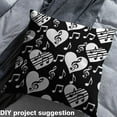 thumbnail image 2 of Manfei Music Notes Sewing & Crafting Fabric (3 Yards), Black and White Home Decor Fabric by the Yard, Musical Melody theme DIY Fabric, 2 of 6