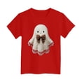 thumbnail image 5 of xaweyi Kids Halloween Cute Ghost T Shirt Short Sleeve Crew Neck Girls Graphic Holiday Top,Sizes 7-8 Years, 5 of 5