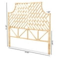 thumbnail image 7 of BAXTON STUDIO JAYLIAH MODERN BOHEMIAN NATURAL BROWN RATTAN QUEEN SIZE STANDALONE HEADBOARD, 7 of 7
