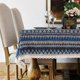 thumbnail image 4 of Vintage Style Tablecloth, Cotton Linen Lace Washable Dinner Picnic Table Cloth Home Decorative Cover, Navy Blue 140*180cm, 4 of 5