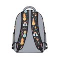 thumbnail image 3 of Princess and Castle Black Pattern Backpack for School, Cute School Bag with Adjustable Shoulder Straps and Padded Back, 15.3"x11"x6.7", 3 of 5