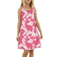 thumbnail image 4 of Gunia Teen Girls Summer Dress Flower Swim Cover Up Sleeveless Tank Dresses Sundress For Holiday Beach Pink Dress For Girls 4-14 Years, 4 of 4