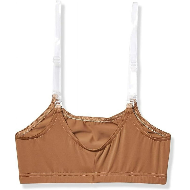 Clementine Apparel - Girls and Women Dance Bra with Clear Detachable Straps  Unpadded & Seamless