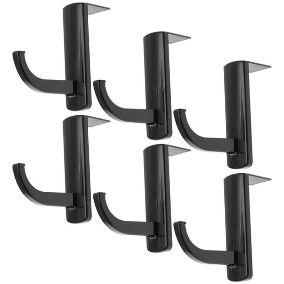 HOMEMAXS 6 Pcs Headset Holder Hook Controller Stand Earphones Wired Black