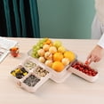thumbnail image 1 of Tranfacy Home and Kitchen,Plates and Bowls Sets,Detachable Rotating Fruit Box Double Compartment Drawer Fruit Organizer Dry Fruit Plates Home Food Grade Fruit Plates, 1 of 4