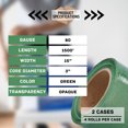 thumbnail image 7 of MMBM Green Hand Stretch Wrap 15 Inch x 1500 Feet 80 Gauge 8 Rolls Opaque High Cling Film for Moving Furniture, 7 of 7