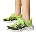 thumbnail image 4 of Girls Shoes - Girls Sneakers Breathable Footwear Lightweight Mesh Comfortable for Walking Running Casual Sports Design Outdoor Shoes for Kids Activities - Girls Sneakers,Color:02 Green,Size:32, 4 of 9