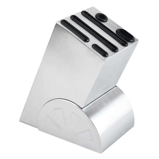 Portacuchillos De Acero Inoxidable Con Base Antideslizante Organizador De Cuchillos Con Orificio De Drenaje Estante De Almacenamiento De Cuchillos Universal Para Restaurante De Cocina Casera Yuarrent HA017192-00