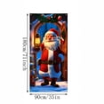 thumbnail image 2 of Christmas Santa Door Cover Winter Snow Scene Hanging Decoration For Front Door Porch Holiday Party Home Decor, 2 of 7