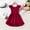 Red, variant on HOMADLES Toddler Dress for Girls Solid Short Sleeve Stretch Breathable Layered Princess Dress Red 3 T