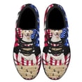 thumbnail image 2 of Yellow Labrador Dog American flag Shoes Sneakers Black Size 8, 2 of 7