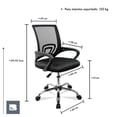 thumbnail image 3 of Silla de Escritorio Ergonómica Big Room KT-251 Transpirable Giro 360 Negro, 3 of 8