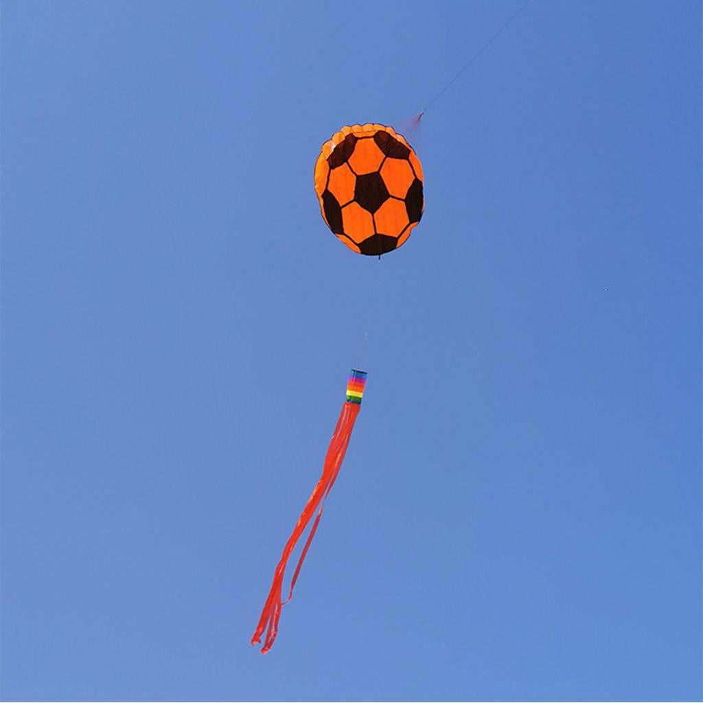 Long Football Shape Kite Large Huge Outdoor Soft Flying Kite for and Adults Camping Outdoor Toy