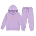 thumbnail image 4 of Toddler Girl Fall Outfits Set Hoodies and Sweatpants Sets Trendy Jogging Workout Sweat Suits Fall Winter Clothes 6-7 Years, 4 of 4