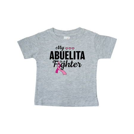 

Inktastic Breast Cancer Awareness My Abuelita is a Fighter Gift Baby Boy or Baby Girl T-Shirt