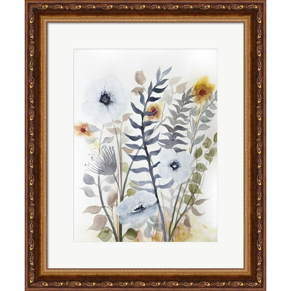 Great Art Now Floral Embrace 2 by Doris Charest, Framed Wall Art, 14.75W x 17.75H