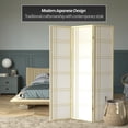 thumbnail image 2 of Red Lantern 6 ft. Tall Double Cross Shoji Screen - Ivory - 3 Panels, 2 of 7
