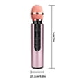 thumbnail image 2 of Micrófono de karaoke Sonido estéreo Inalámbrico Bluetooth 4.2 KTV Condensador Micrófono de audio portátil, Rosa Methold EL5324-01B, 2 of 2