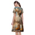 thumbnail image 2 of Bixox Robe d'Été à Manches Courtes pour Femmes Robe Ample Longueur Genou avec Poches-Canard de Randonnée, 2 of 7