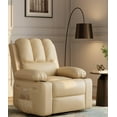 thumbnail image 1 of Recliner Chair with Massage & Heat, Swivel Faux Leather Rocking Chair, 1 of 2