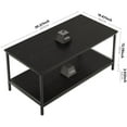 thumbnail image 3 of Modern Black Coffee Table with Storage - 2-Tier Design for Living Room, 3 of 6