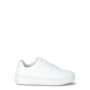 No Boundaries Womens Platform Casual Lace Up Sneakers, Wide Width Available