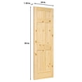 thumbnail image 4 of Kimberly Bay Colonial 6-Panel Solid Core Knotty Pine Unfinished Interior Door Slab, 4 of 10