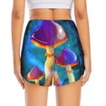 thumbnail image 4 of Vsdgher Magic Mushrooms ,Fireflies Print Women's Running Double Layer Shorts High Waisted with Pockets Elastic Yoga Workout Athletic Gym Sports, 4 of 8