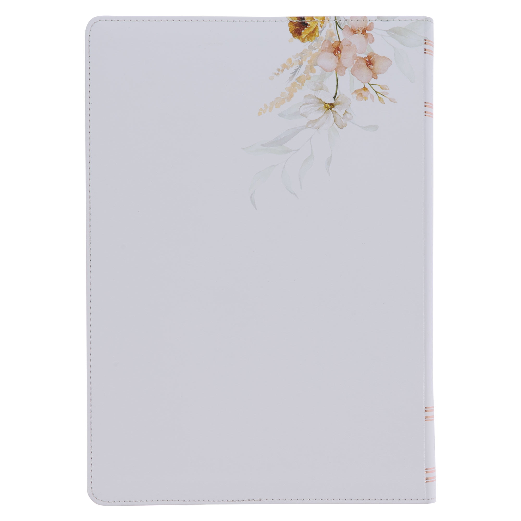NLT, The Spiritual Growth Bible Faux Leather, Cream Floral Printed